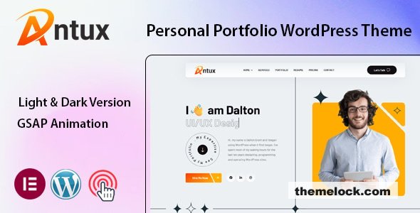 Antux v1.0 - Personal Portfolio WordPress Theme