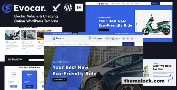 Evocar v1.0 – Electric Vehicle & Charging Station WordPress Theme