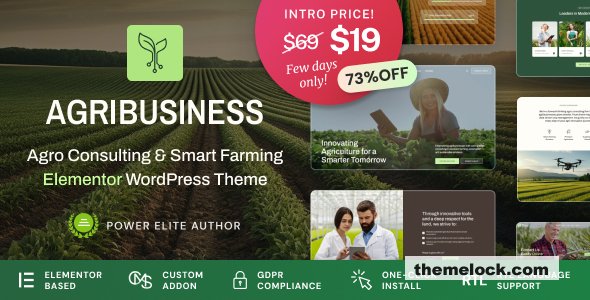 Agribusiness v1.0.1 - Agriculture Business Consulting WordPress Theme
