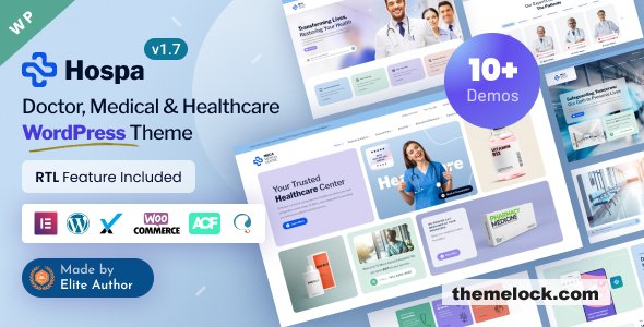 Hospa v1.7 – Doctors, Medical Clinic & Hospital WordPress Theme