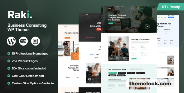 Raki v1.0.8 – Business, Finance Consulting WordPress Theme