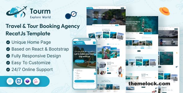 Tourm v2.4.0 – Travel & Tour Booking Agency WordPress Theme