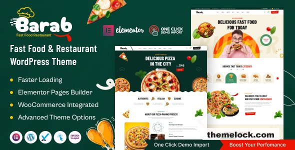 Barab v1.0.0 - Fast Food & Restaurant WordPress Theme