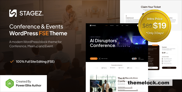 Stagez v1.0.0 – Conference and Event FSE WordPress Theme