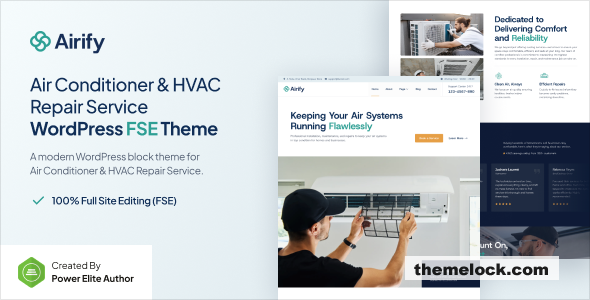 Airify v1.0.0 – HVAC Repair Service FSE WordPress Theme
