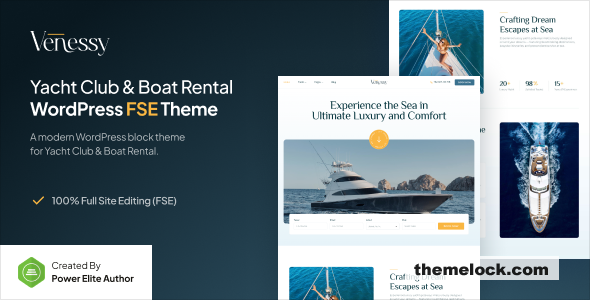 Venessy – Yacht Club & Boat Rental FSE WordPress Theme