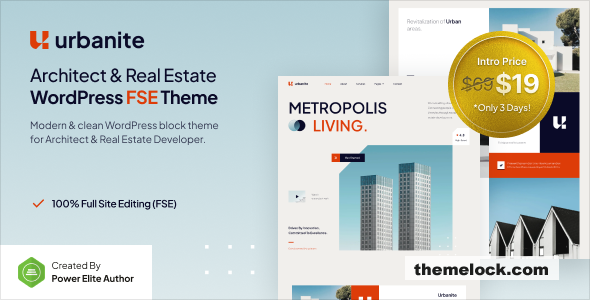 Urbanite v1.0.0 – Architect & Real Estate Developer FSE WordPress Theme