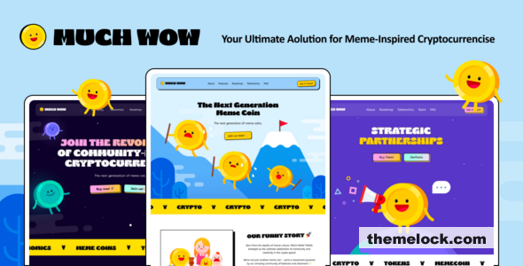 MuchWow v1.0.1 – Meme coin ICO and Crypto WordPress Theme