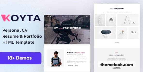 Koyta – Personal Portfolio HTML Template