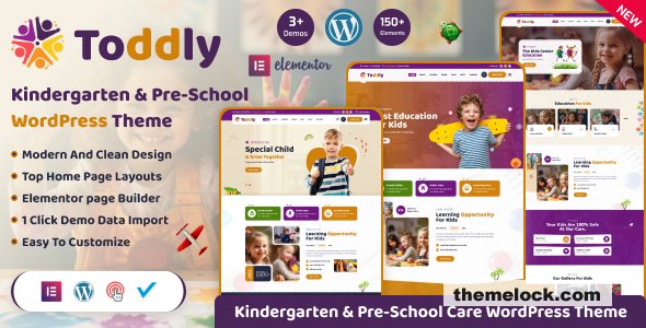 Toddly v1.1.0 – Kids & Kindergarten WordPress Theme