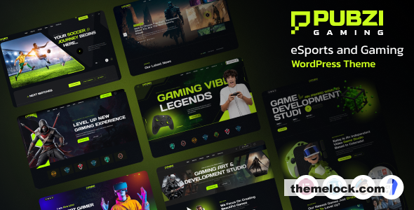 Pubzi v1.0 – eSports and Gaming WordPress Theme