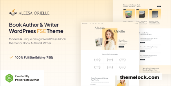 Aleesa v1.0.1 – Book Author & Writer Gutenverse FSE WordPress Theme