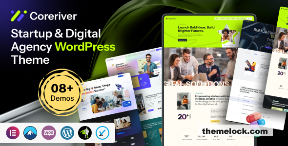Coreriver v1.0.0 – Startup & Digital Agency WordPress Theme