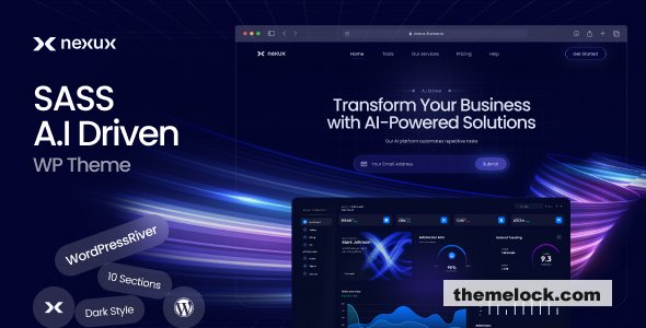 Nexux v1.0.3 – AI Saas Landing Page WordPress Theme