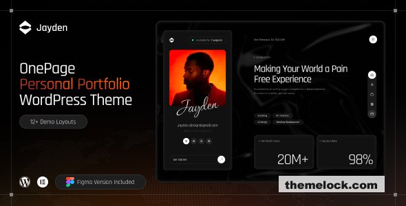 Jayden v1.6 – Personal Portfolio WordPress