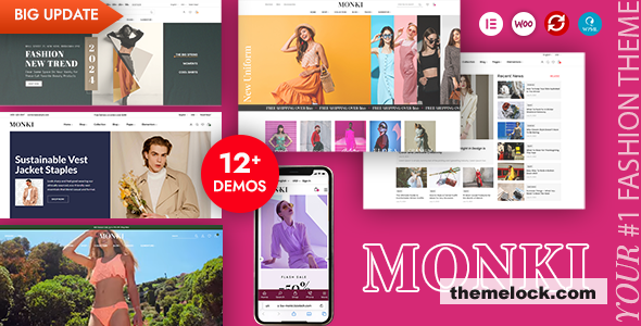 Monki v2.0.6 – Elementor Fashion WooCommerce WordPress Theme