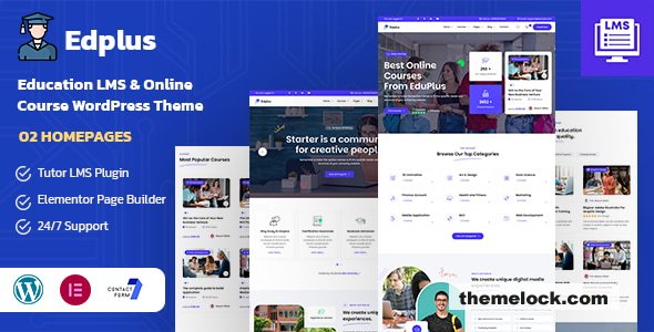Edplus v1.0.0 – Education & Online Course WordPress Theme