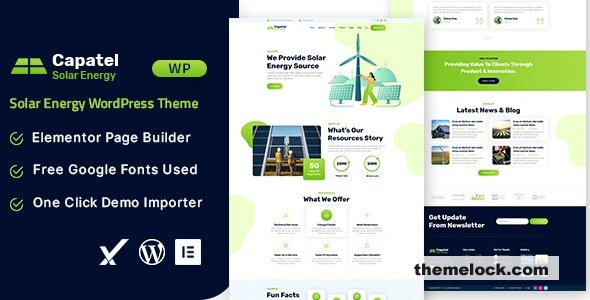 Capatel v1.0 – Solar Energy WordPress Theme