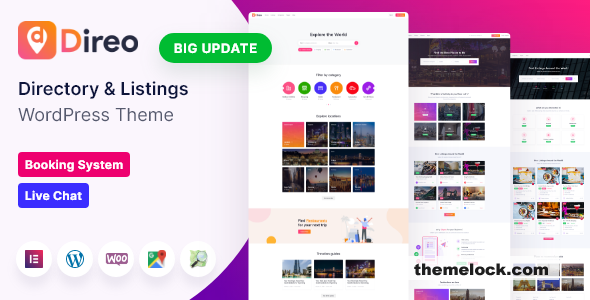 Direo v3.0.1 – Directory & Listing WordPress Theme