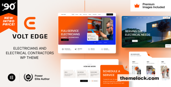 VoltEdge v1.0 – Electrician Electrical Contractor WordPress Theme