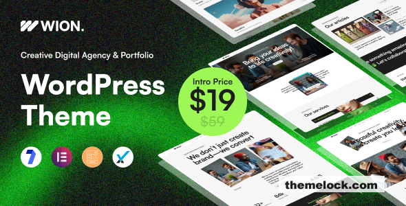 Wion v1.0 – Creative Agency & Portfolio WordPress Theme