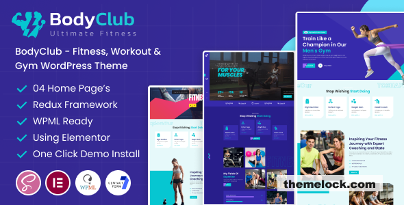 BodyClub v1.2 – Fitness, Workout & Gym WordPress Theme
