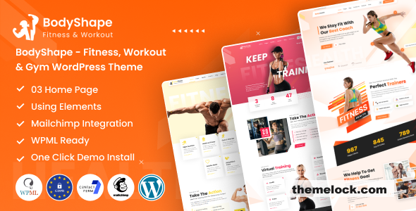 BodyShape v1.2 – Fitness, Workout & Gym WordPress Theme