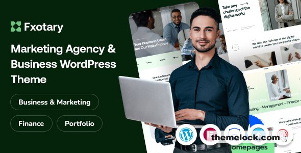 Fxotary v1.0 – Modern Digital Agency WordPress Theme with Elementor Support