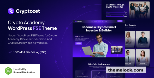 Cryptozet v1.0 – Crypto & Blockchain Academy Gutenverse FSE WordPress Theme