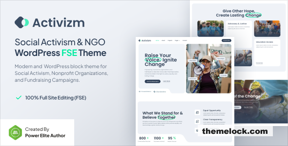 Activizm v1.0.0 – Social Activism & NGO Gutenverse FSE WordPress Theme