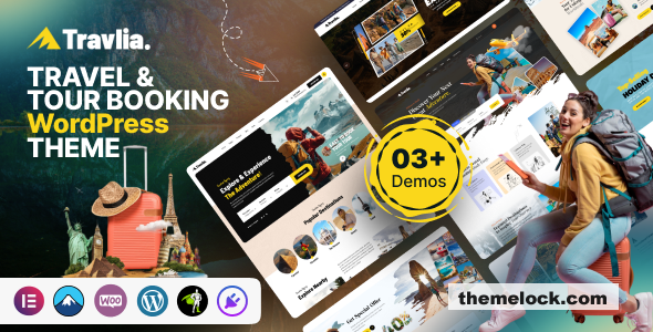 Travlia v1.0.1 – Travel & Tour Booking WordPress Theme