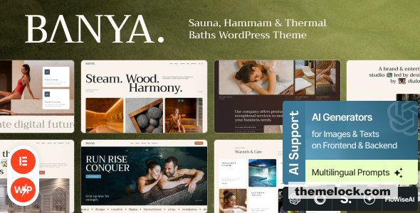 Banya v1.0 – Sauna, Hammam & Thermal Baths WordPress Theme