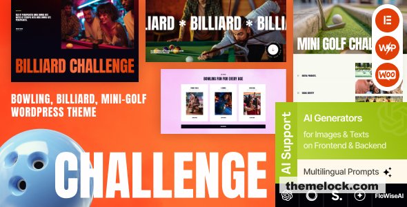 Challenge v1.0 – Bowling, Billiard & Mini-Golf WordPress Theme