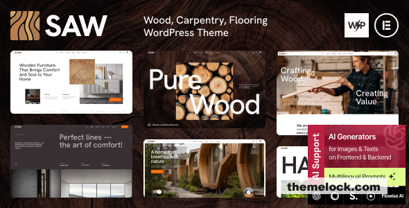 Saw v1.0 – Wood, Carpentry, Flooring WordPress Theme