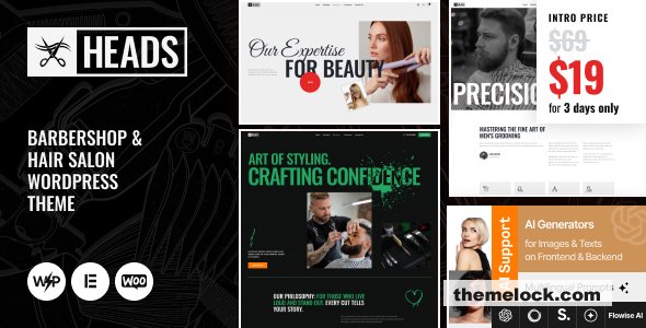 Heads v1.0 – Barbershop & Hair Salon WordPress Theme