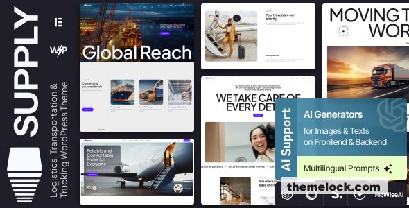 Supply v1.0 – Logistics, Transportation & Trucking WordPress Theme