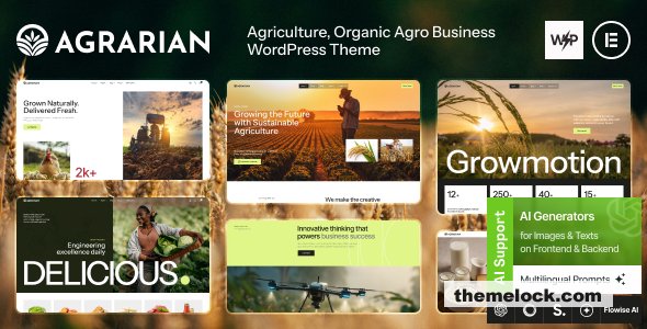 Agrarian v1.0 - Agriculture Company & Organic Farm WordPress Theme